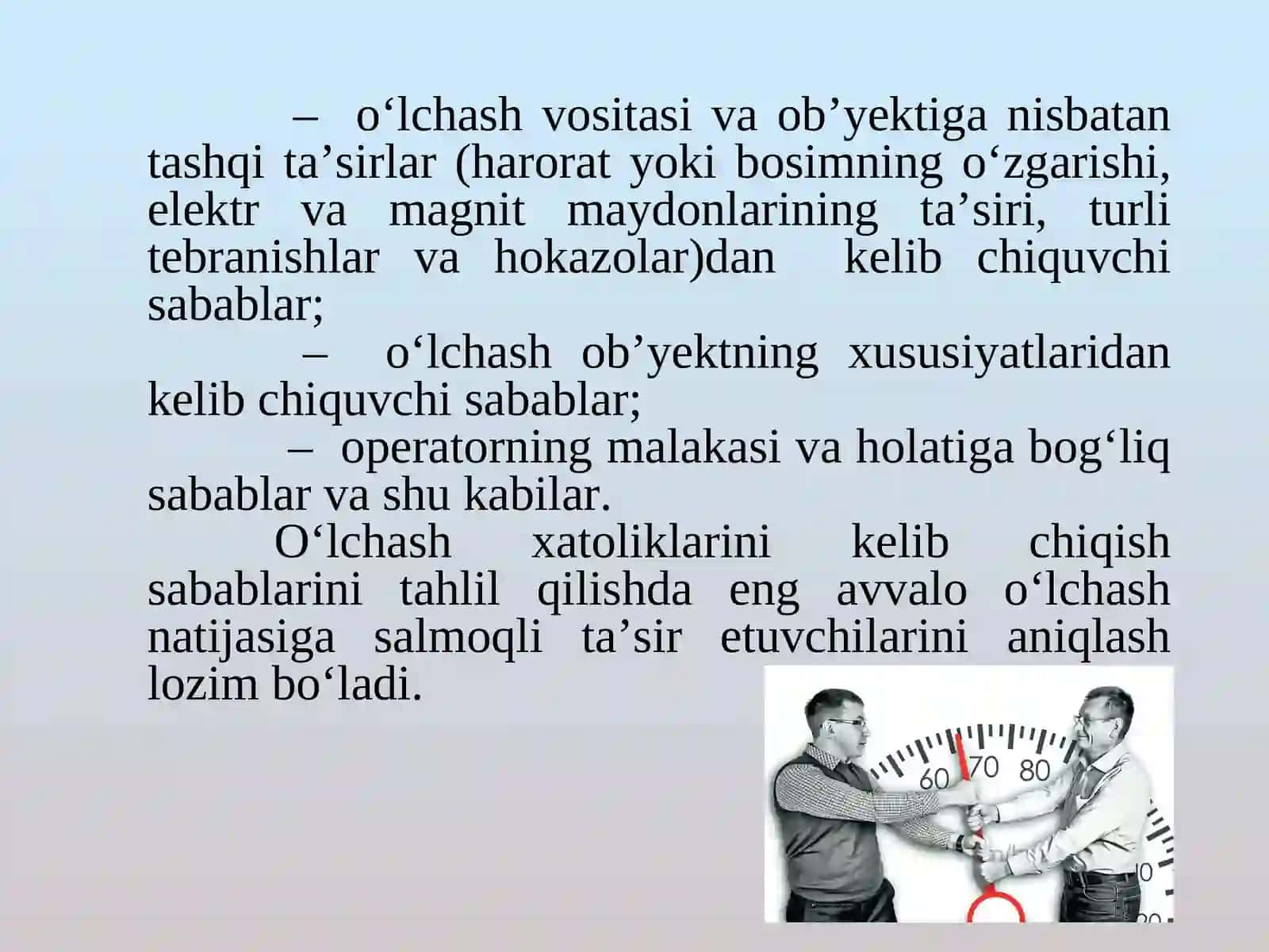 O‘LCHASH XATOLIKLARI VA ULARNING TURLARI 3