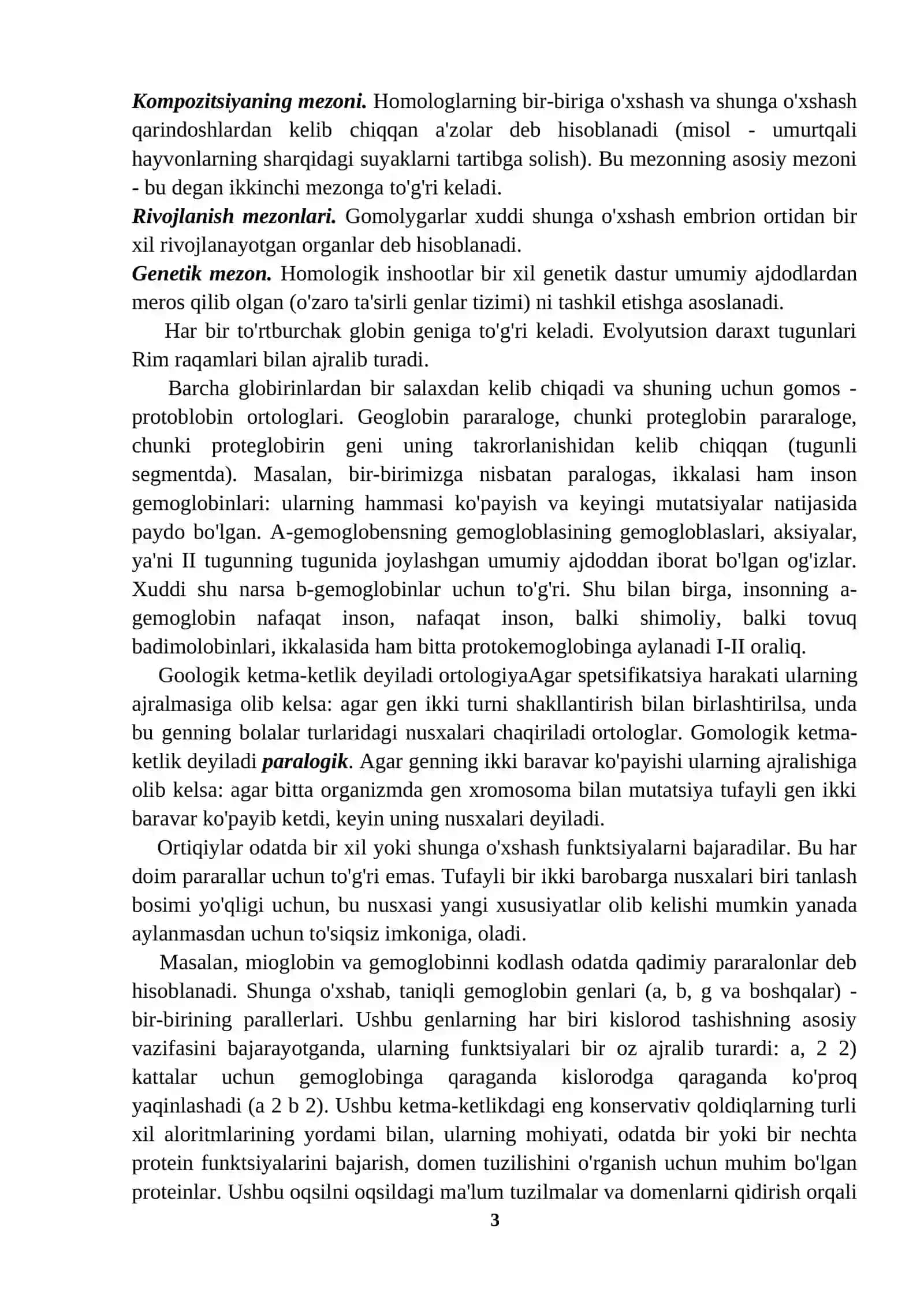 GOMOLOGIK KETMA-KETLIK 3