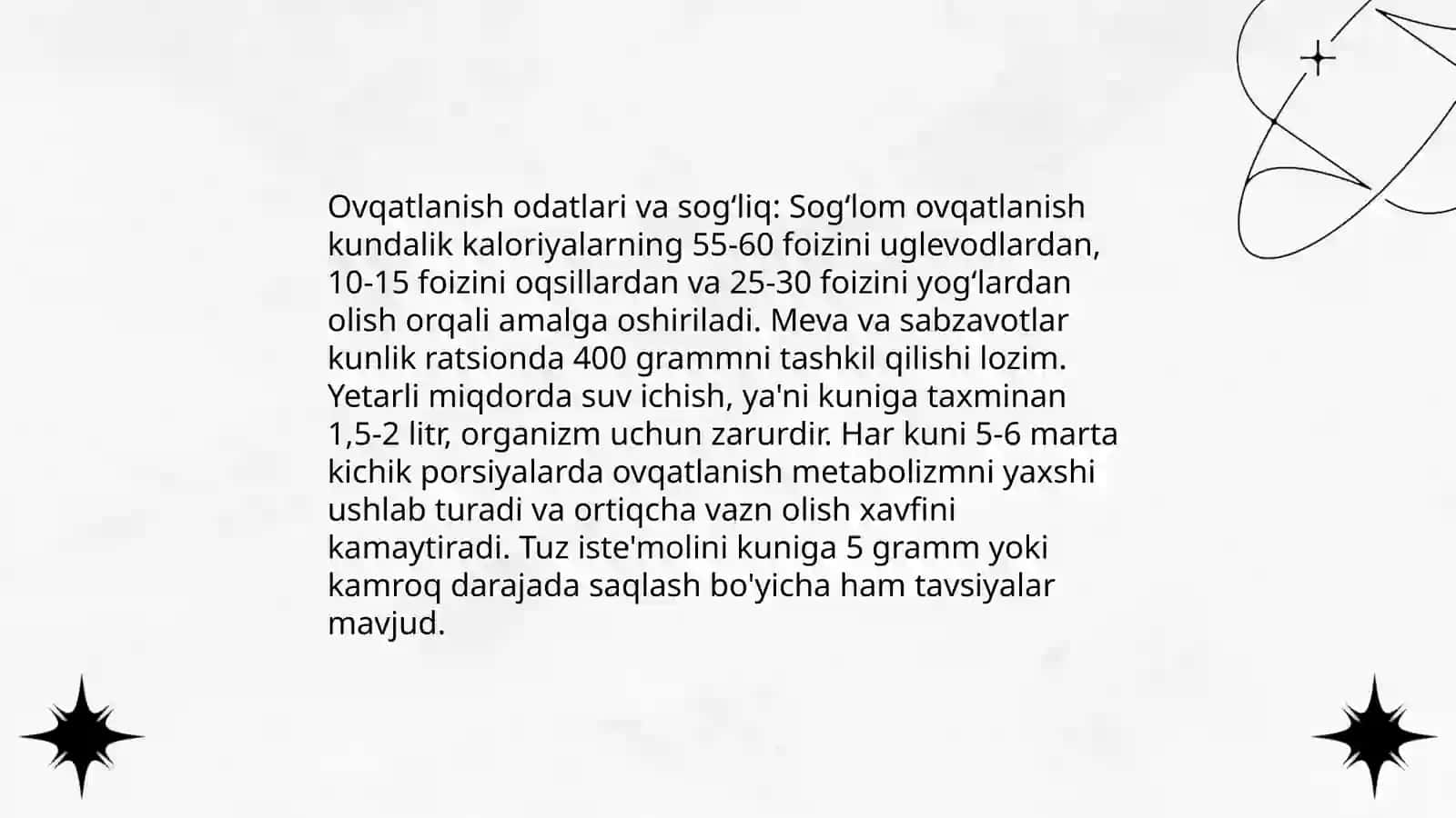 Ovqatlanish gigiyenasi 3