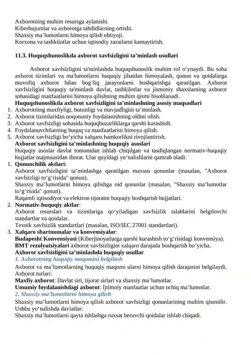 Axborot xavfsizligi taminlash usullari 3