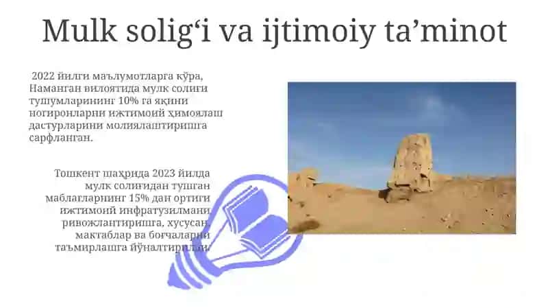 Oʻzbekistanning mulk solig'ining iqtisodiy mohiyati 3