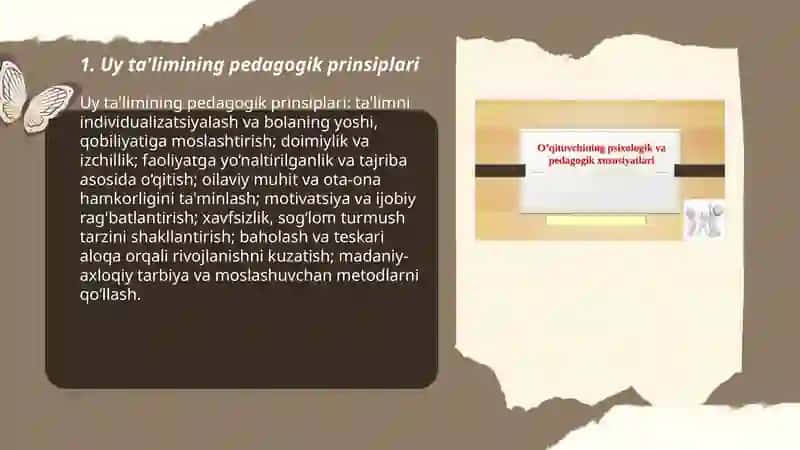 Uy ta'limining pedagogik va psixologik jihatlari 3
