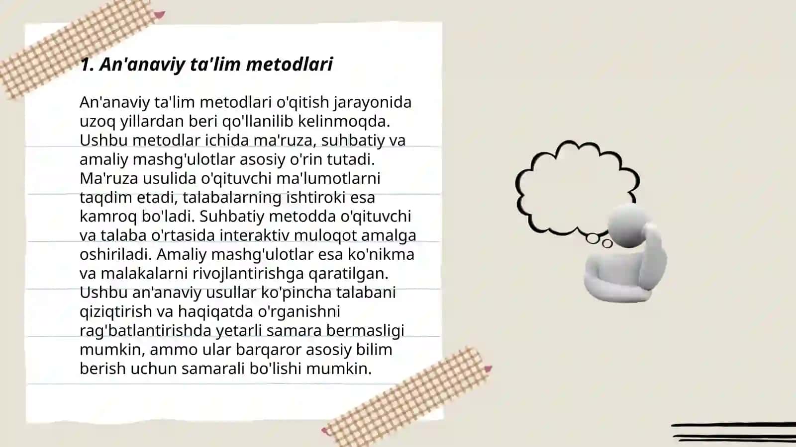 An'anaviy ta'lim metodlari 3