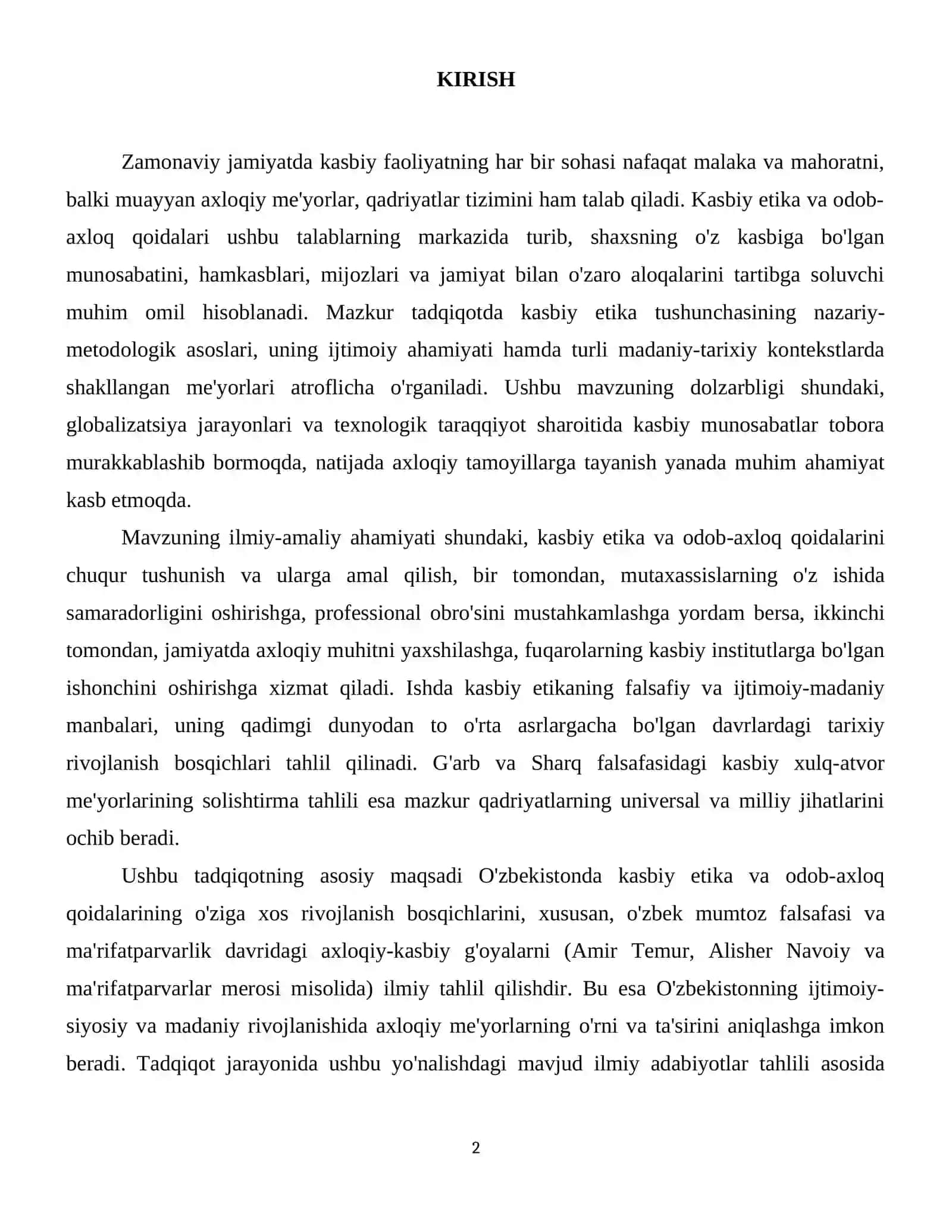 Kasbiy etika va odob-axloq qoidalari 3