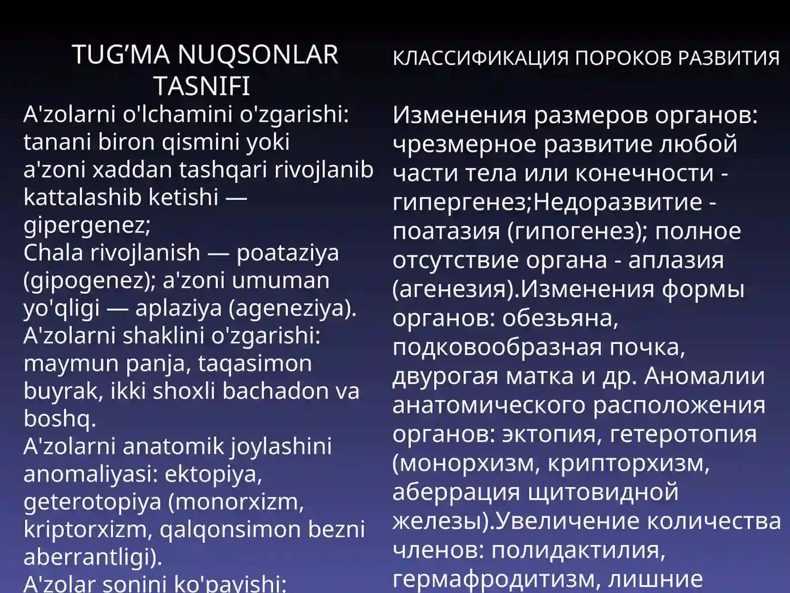TUG’MA NUQSONLAR TASNIFI 3