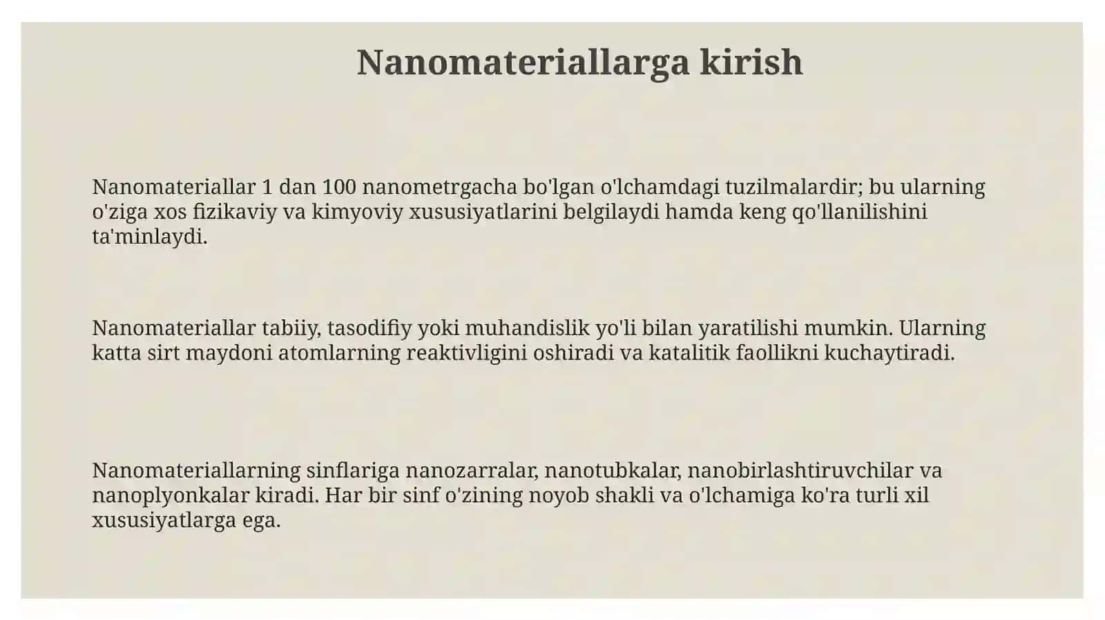 Nanomateriallarga umumiy tushuncha 3