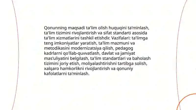 Ta'lim to'g'risida gi Qonun 3