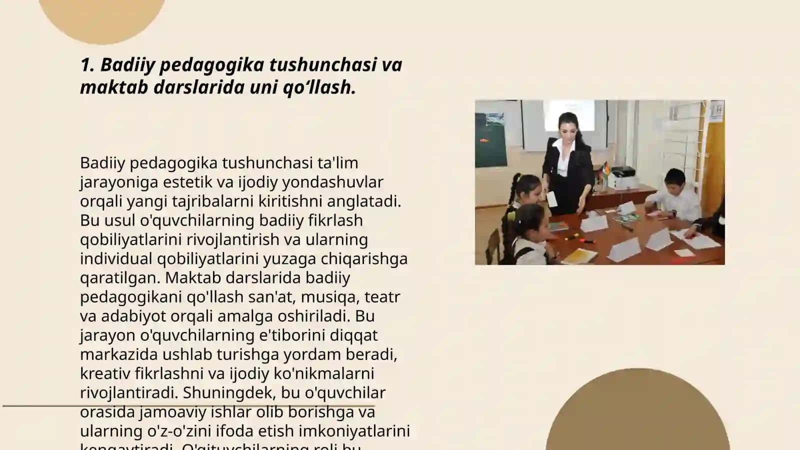 Maktab taʼlimi jarayonida badiiy pedagogikaning qoʻllanish usullari 3