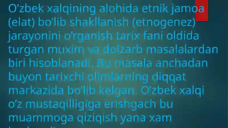 O'zbek xalqi etnik shakillanish jarayonlari 3