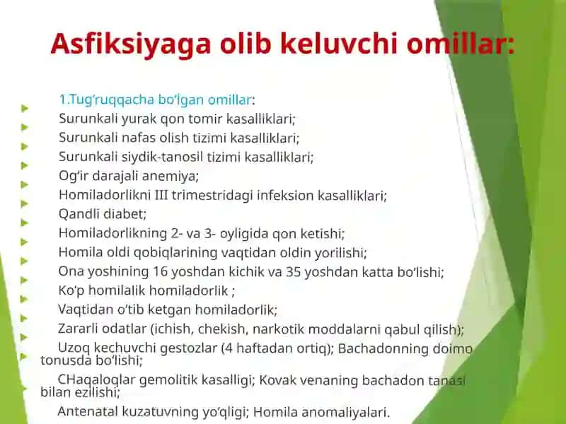 Yangi tug‘ilgan chaqaloqlar asfiksiyasi 3