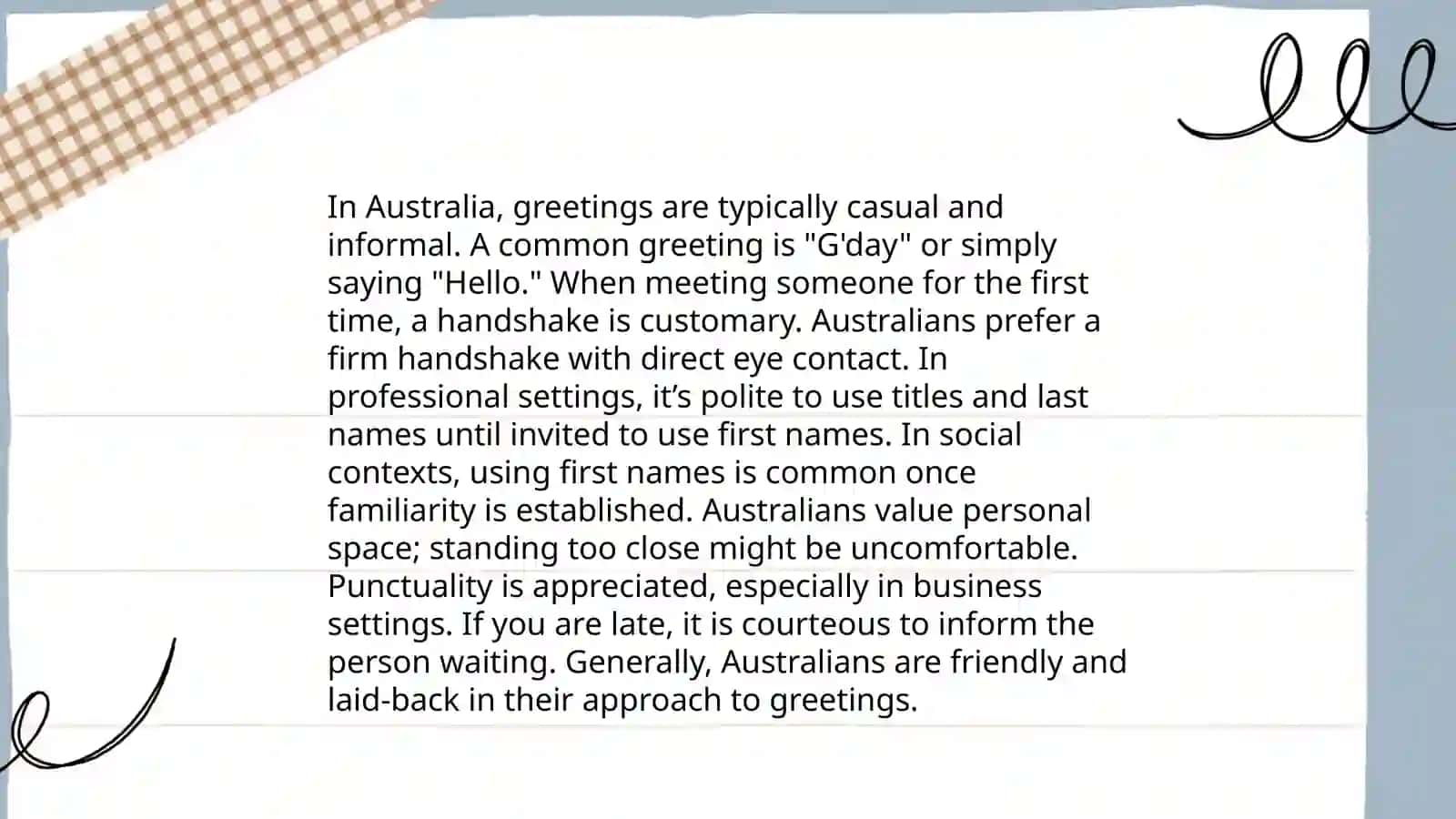 Australia’s national etiquette and business activities 3