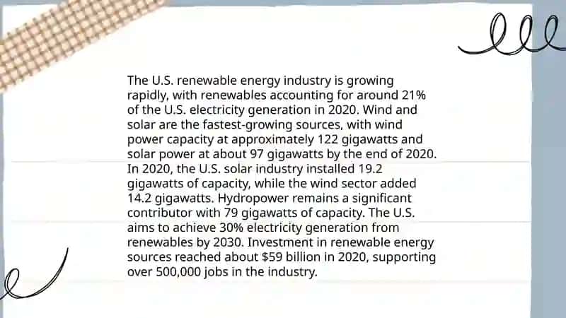 Renewable Energy in the US Industry 3