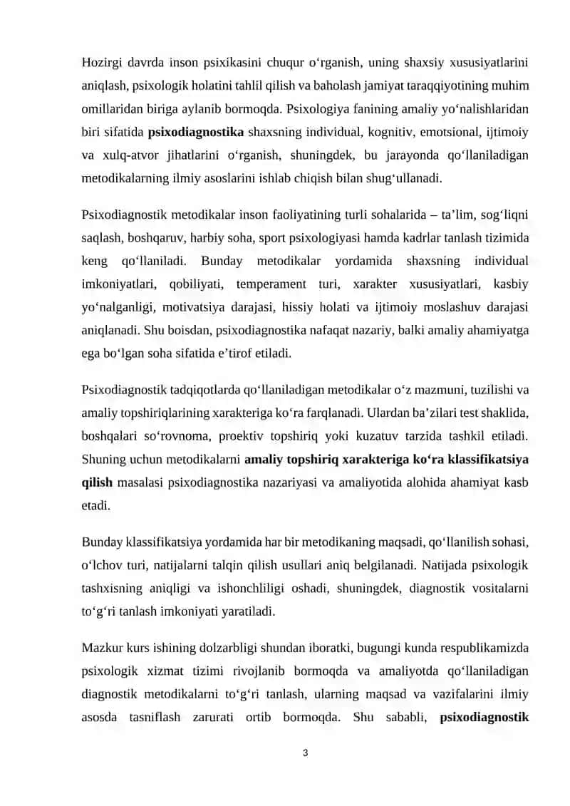 PSIXODIAGNOSTIK METODIKALAR KLASSIFIKATSIYASI 3