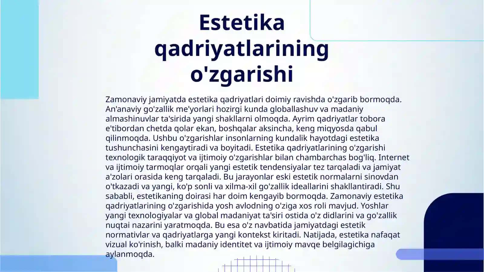 ZAMONAVIY JAMIYAT ESTUTIKA MUAMMOLARI 3