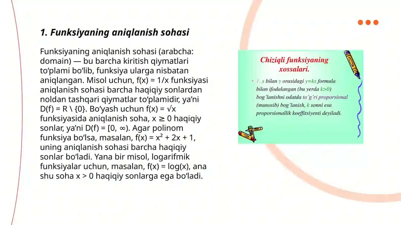 Funksiyaning grafigi 3