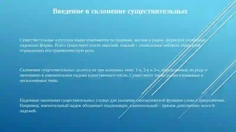 Склонение имен существительных 3