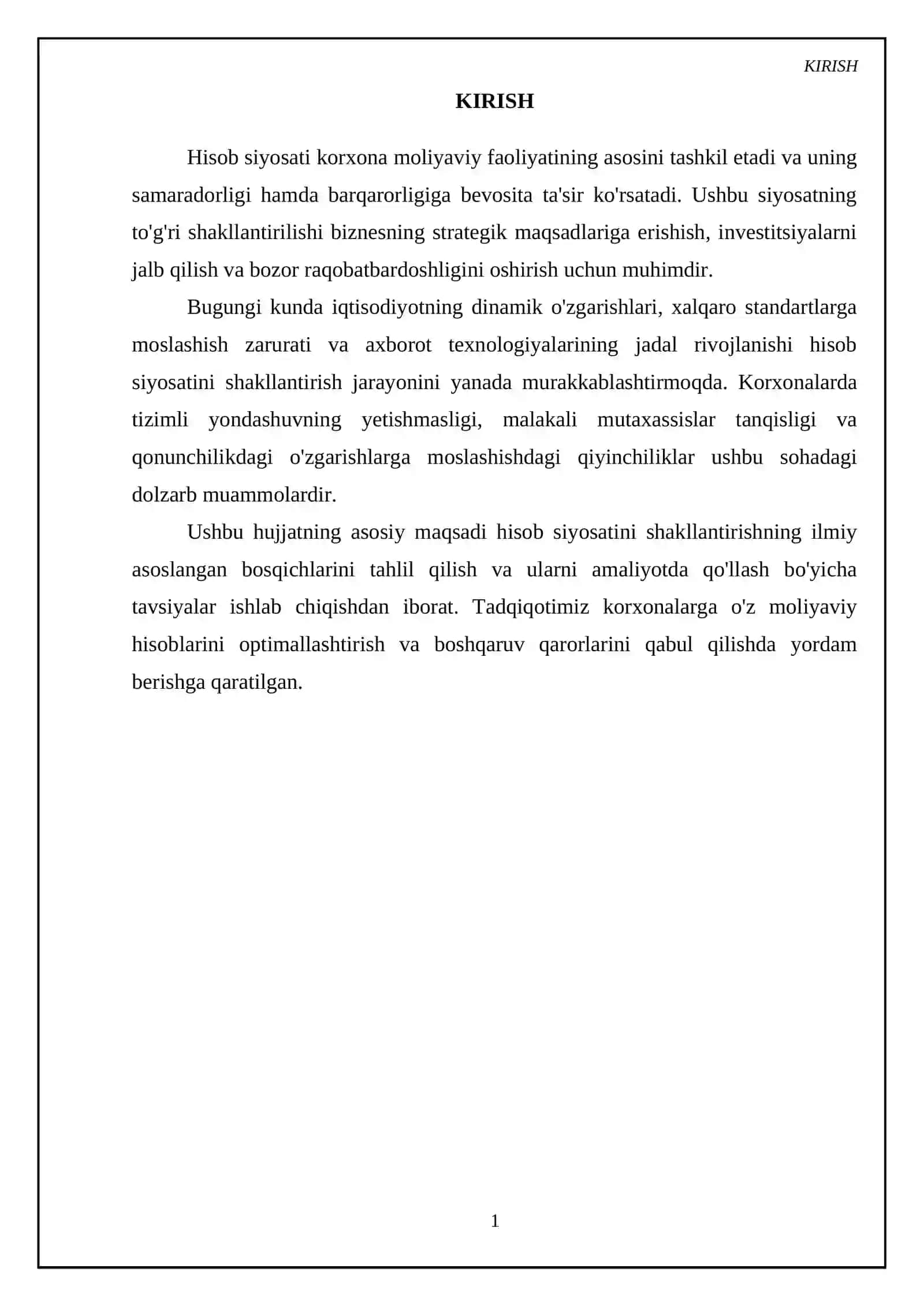 Hisob siyosati shakllantirish bosqichlari 3