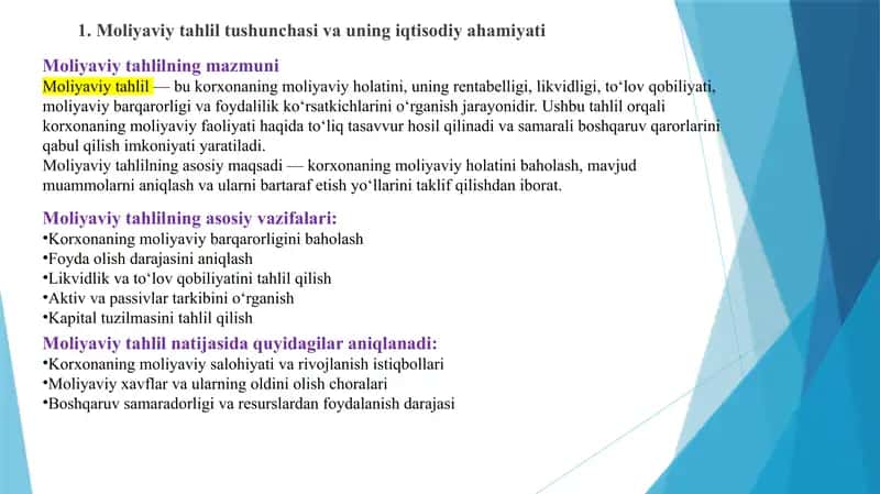 Moliyaviy tahlil 3