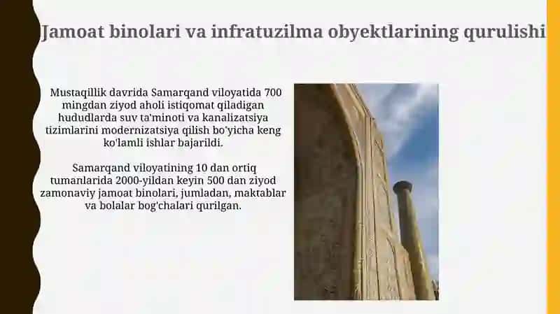 Samarqanddagi bunyodkorlik ishlari 3