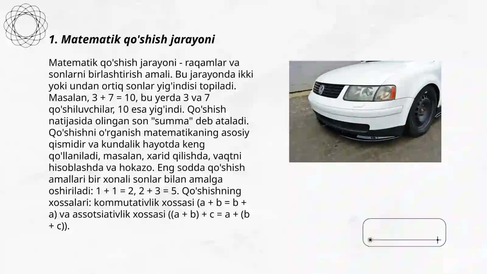Matematik qo'shish jarayoni 3