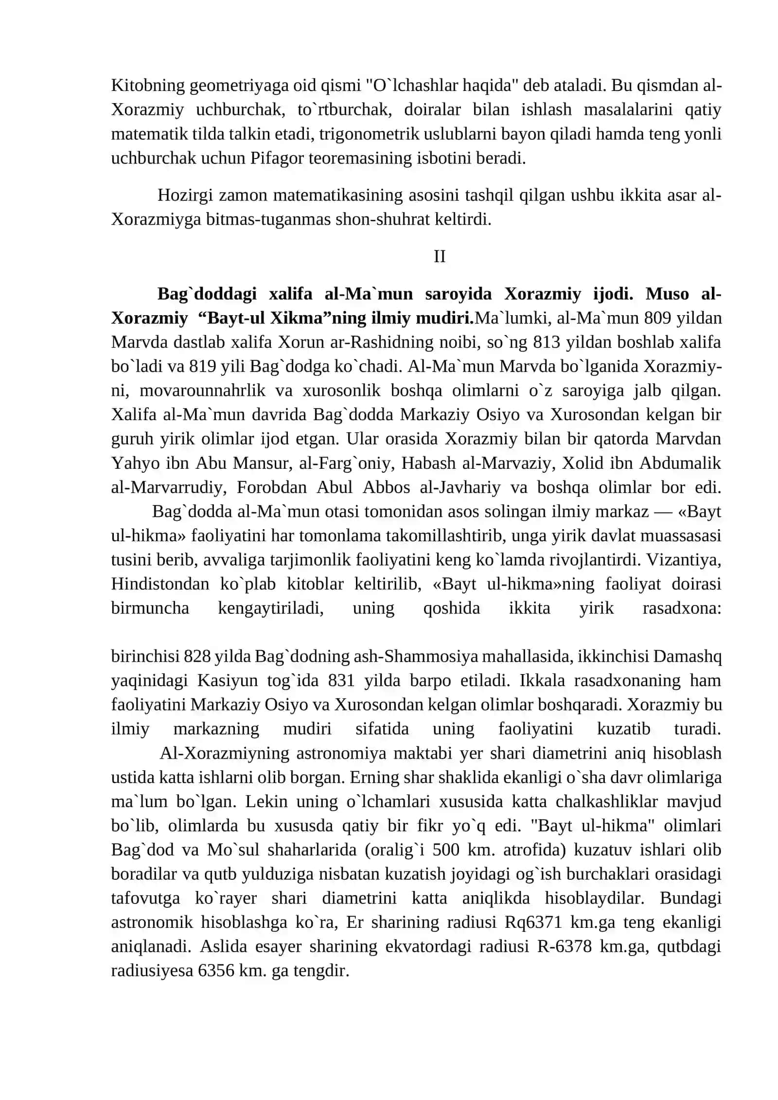 Muso al-Xorazmiy, Abu Abdulloh al-Xorazmiylarning hayoti va faoliyati 3
