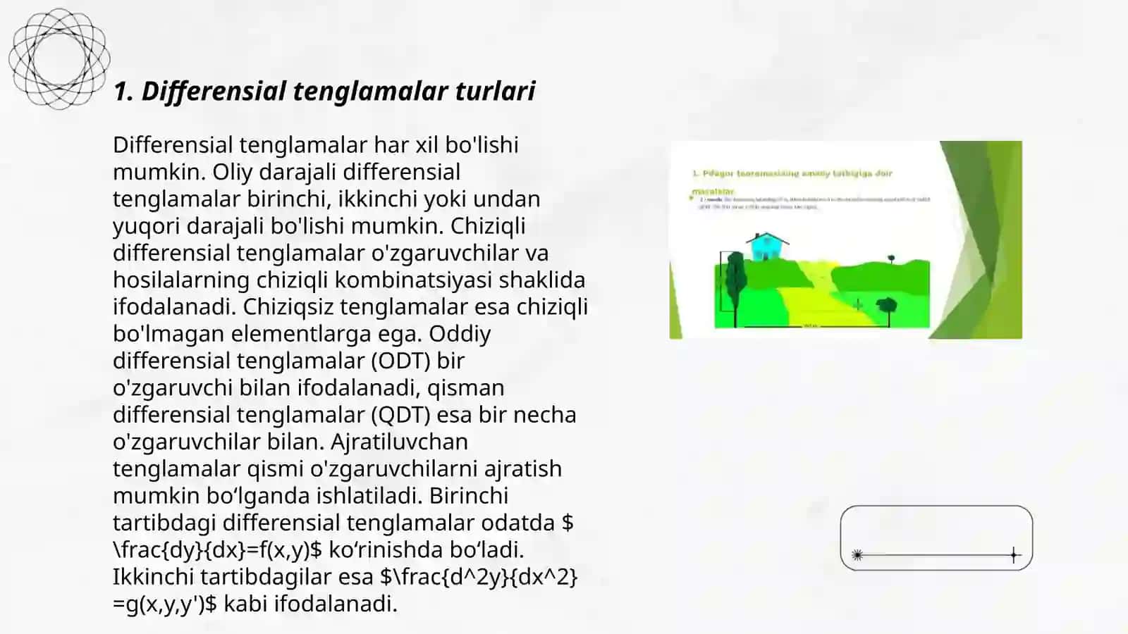 Iqlim va ob-havoni modellashtirishda differensial hisob tadbiqlari 3