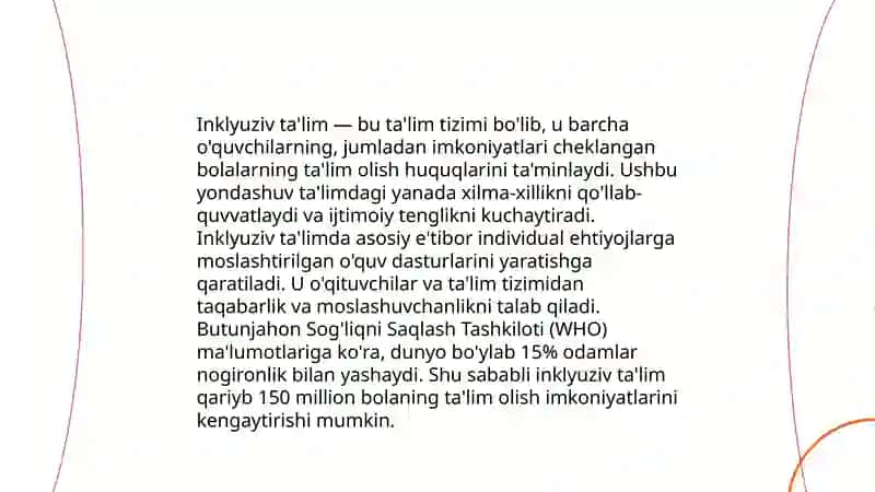 Inklyuziv Ta'lim va Tarbiyalash Konsepsiyasi 3