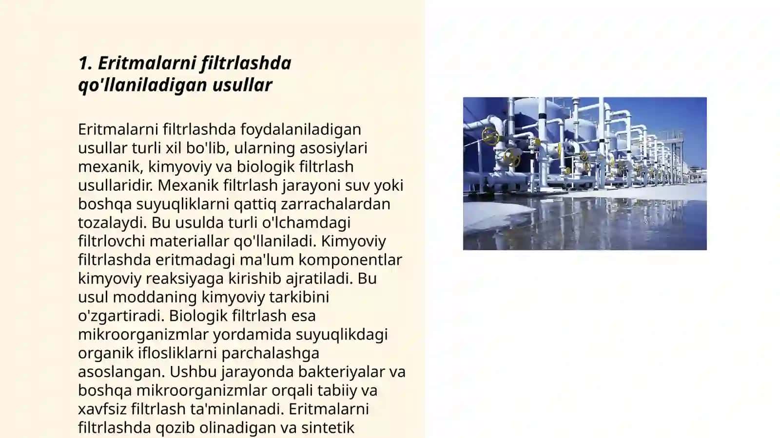 Eritmalarni filtrlash va moddalarni tozalash usullari 3