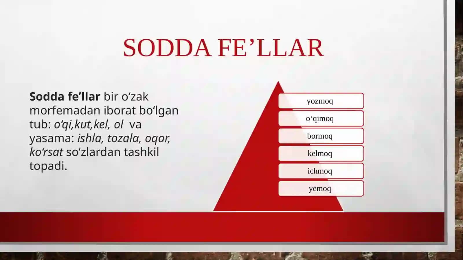Fe’llarning tuzilishiga ko‘ra turlari 3