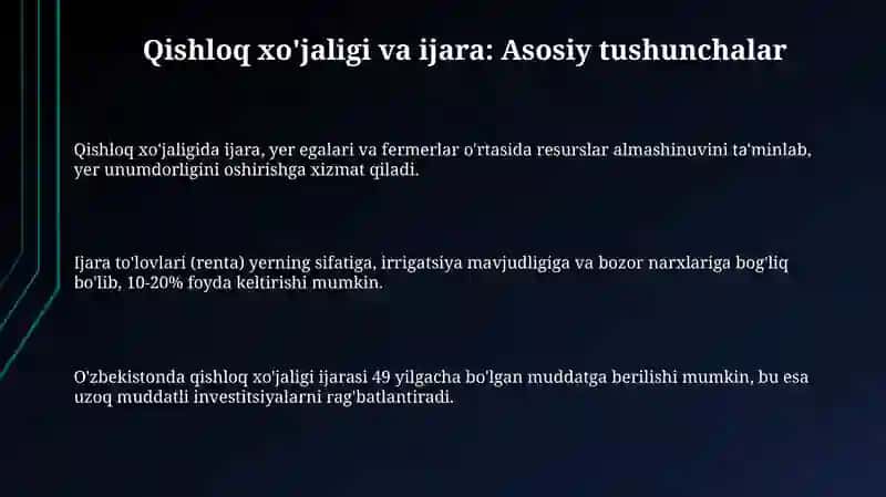 Qishloq xo'jaligi va renta 3