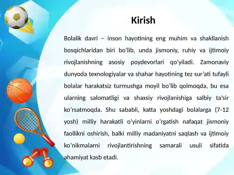 Milliy harakatli o'yinlar 3