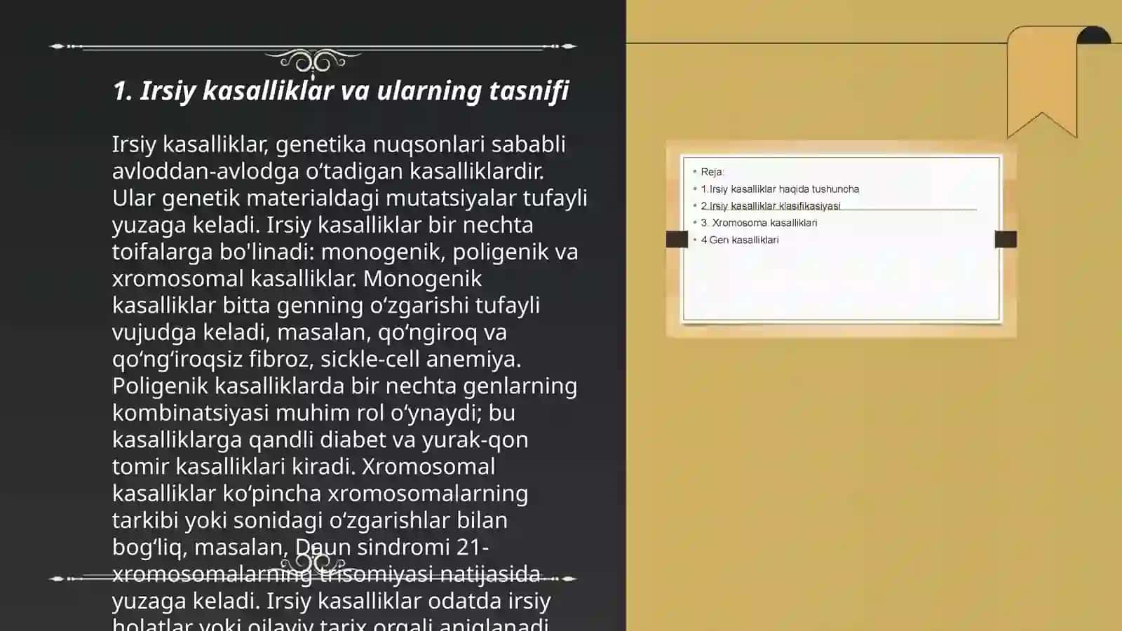 Irsiyat va Irsiy kasalliklar 3