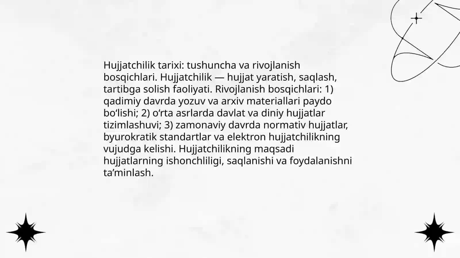 Hujjatchilik tarixi: tushuncha va rivojlanish bosqichlari 3
