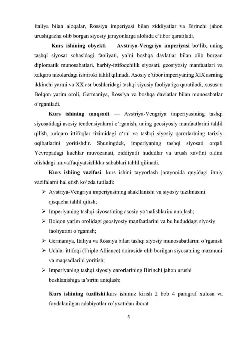 Avstriya-Vengriya imperiyasi tashqi siyosati 3