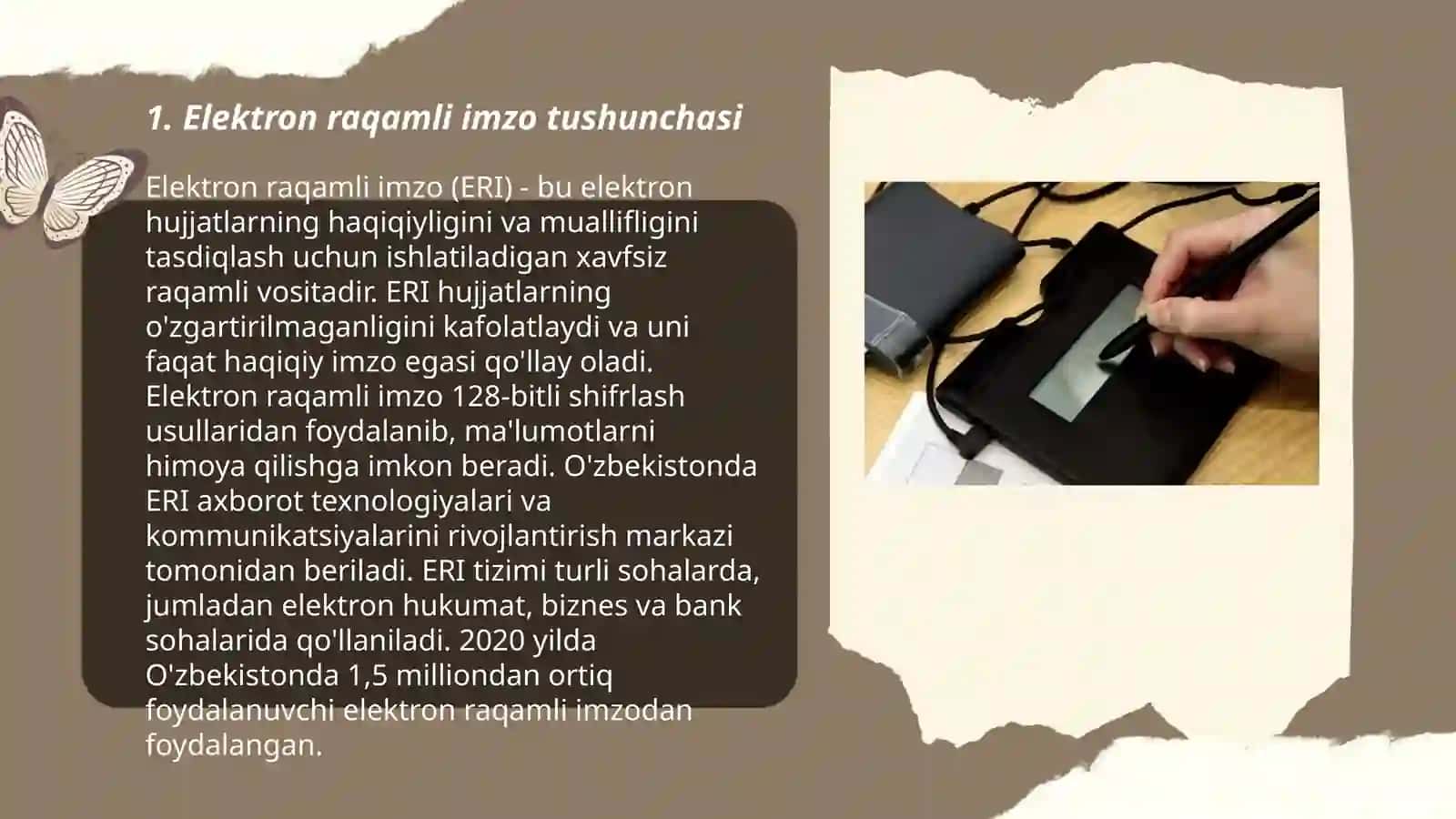 Elektron raqamli imzo va uning ochiq va yopiq kalitlari. Elektron sertifikatlar 3
