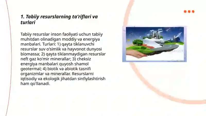 Tabiiy resurslardan oqilona foydalanish 3