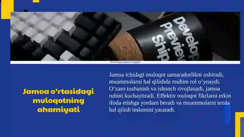 Jamoa o’rtasidagi muloqot 3