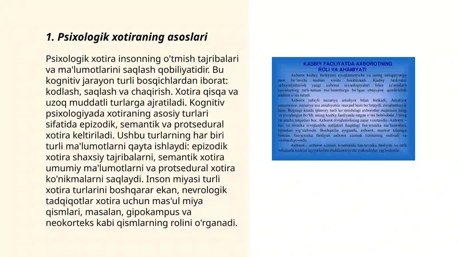 Psixologik Xotira 3
