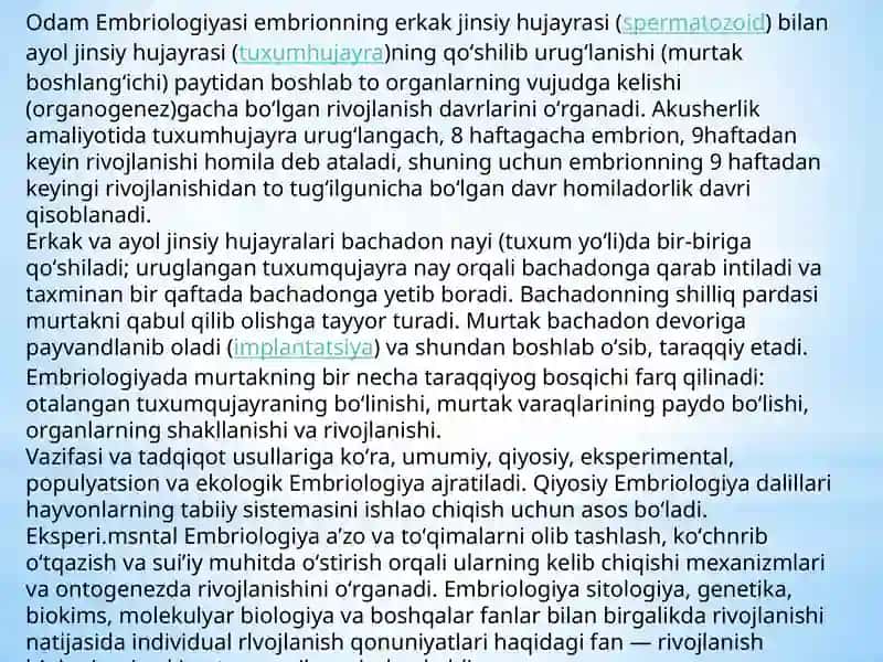 Odam Embriologiyasi 3
