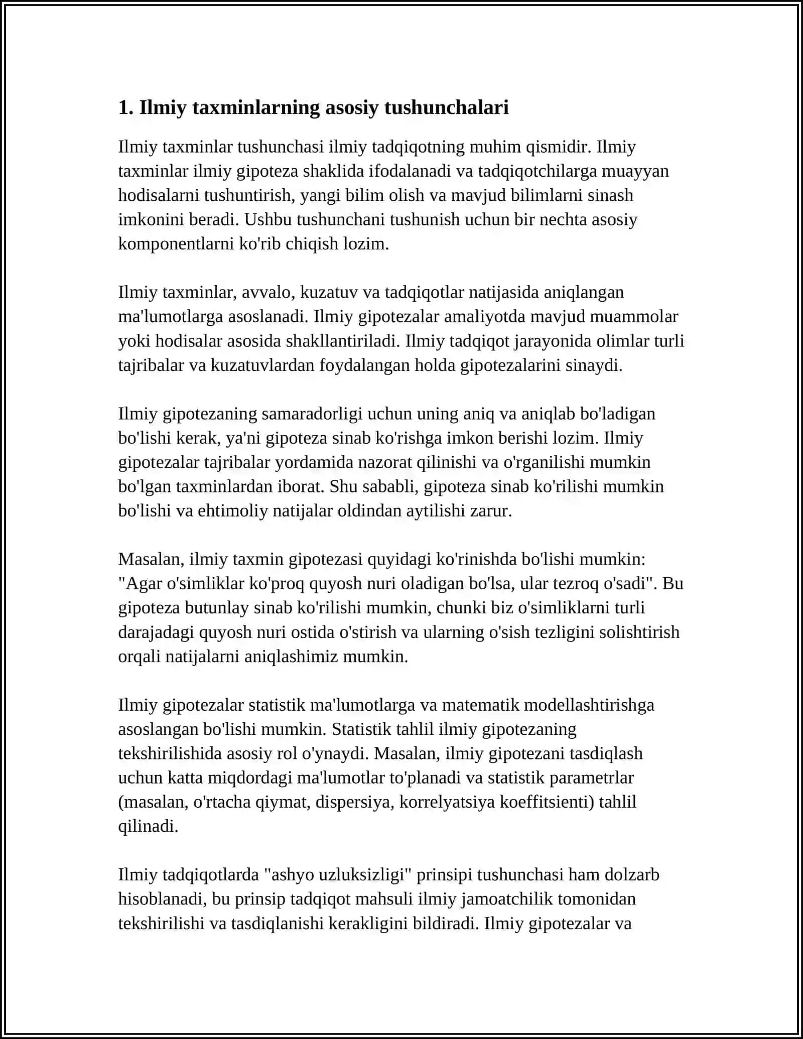 ILMIY IZLANISHDA TAXMINLAR 3