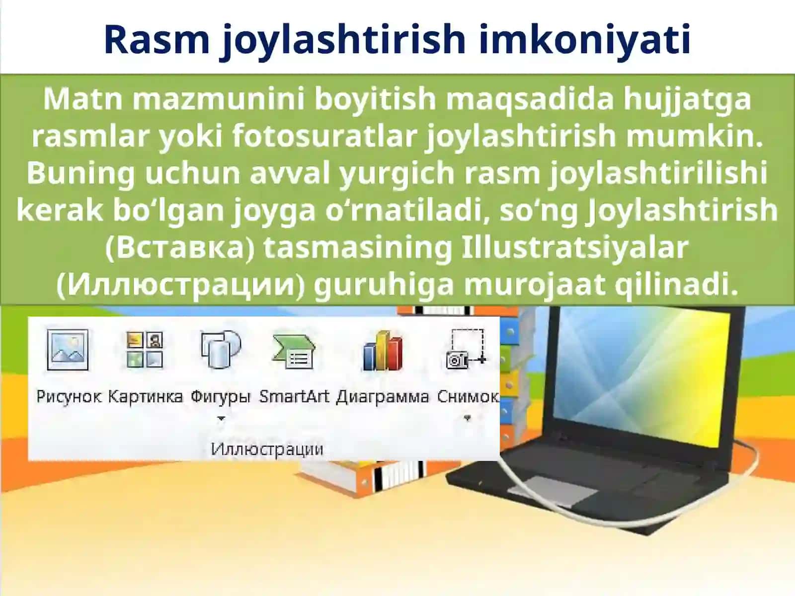 6-sinf Informatika Hujjatlarda rasmlar bilan ishlash 3