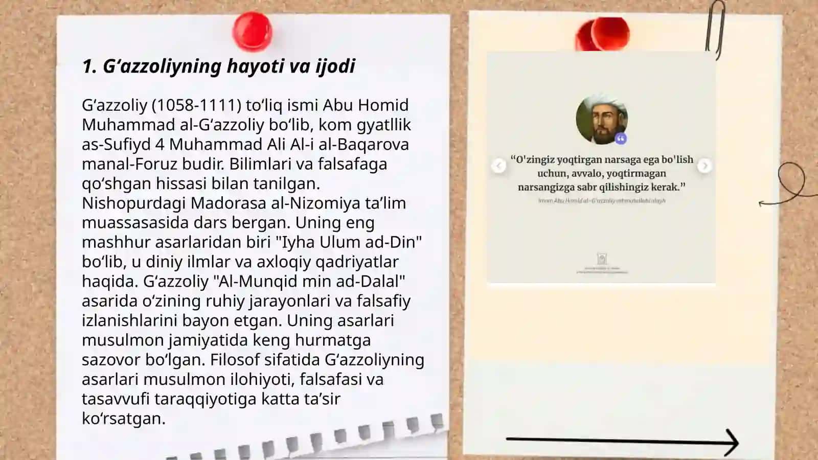 Gʻazzoliyning Tavba asari tahlili 3