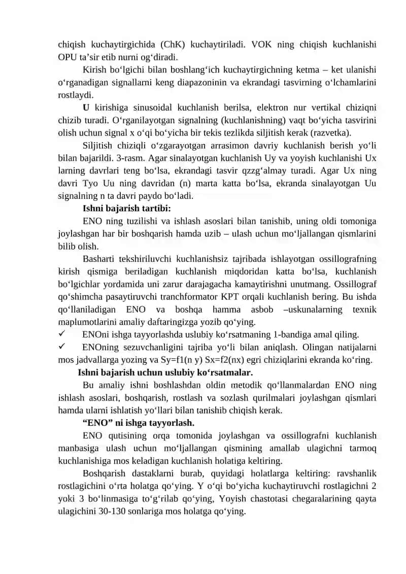 Elektron nurli ossillograf (ENO) 3