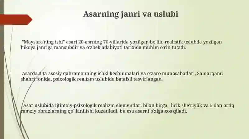 Maysaraning ishi 3