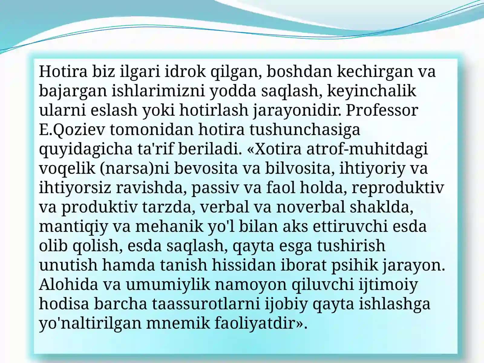 Xotira mexanizmlari 3