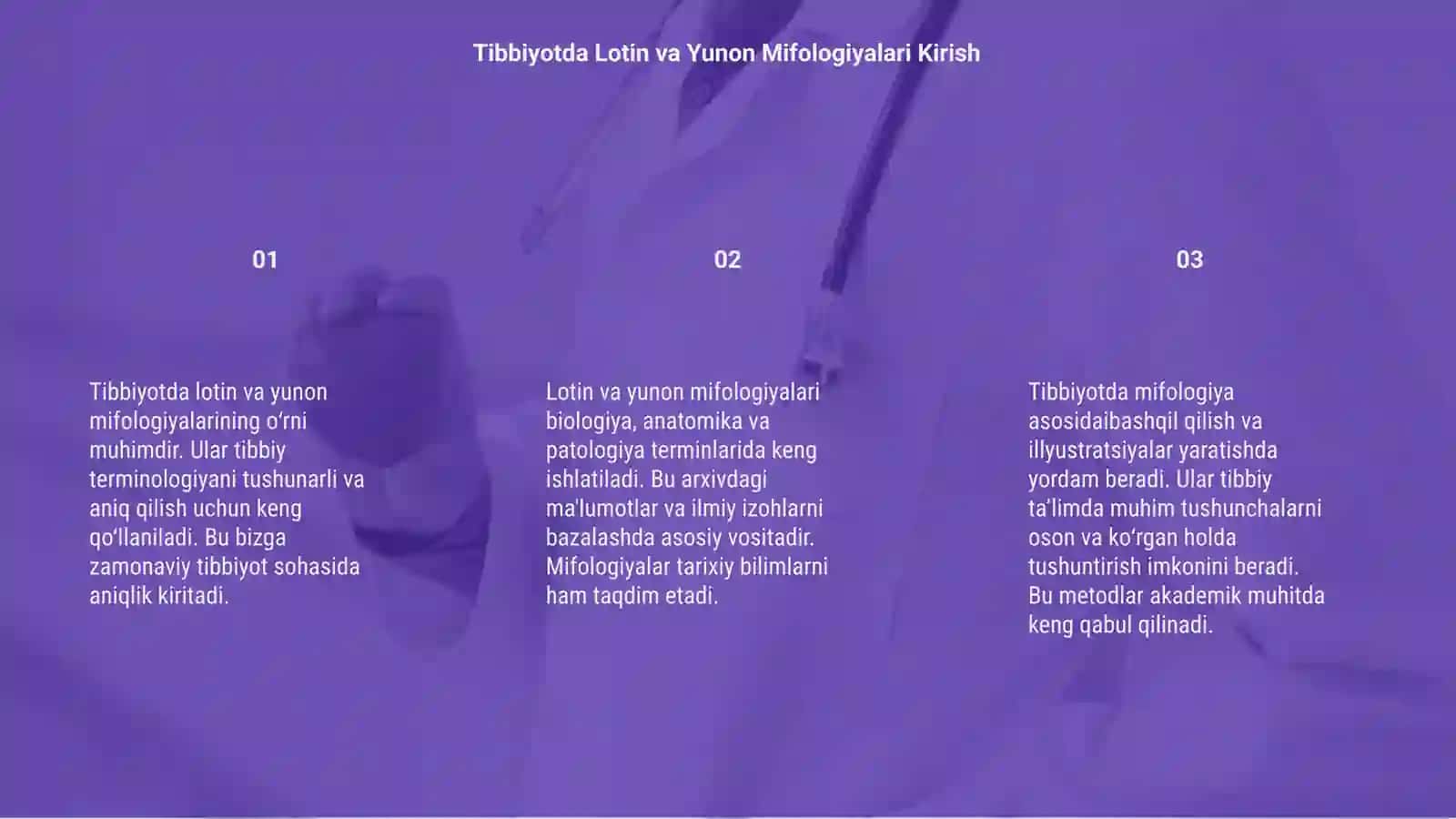 Tibbiyotda lotin -yunon mifologiyalari 3
