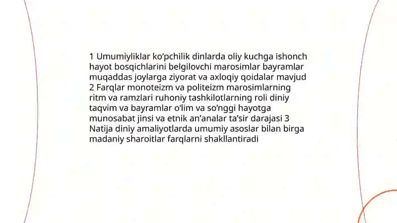 Dunyo xalqlar madaniyatidagi umumiylik va farqlar 3