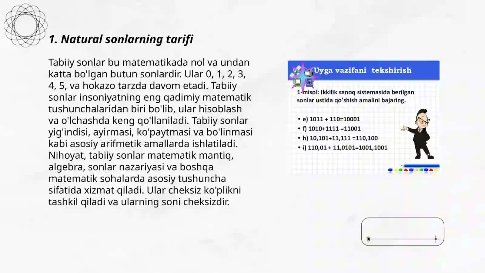 Tartib va sanoq natural sonlari 3