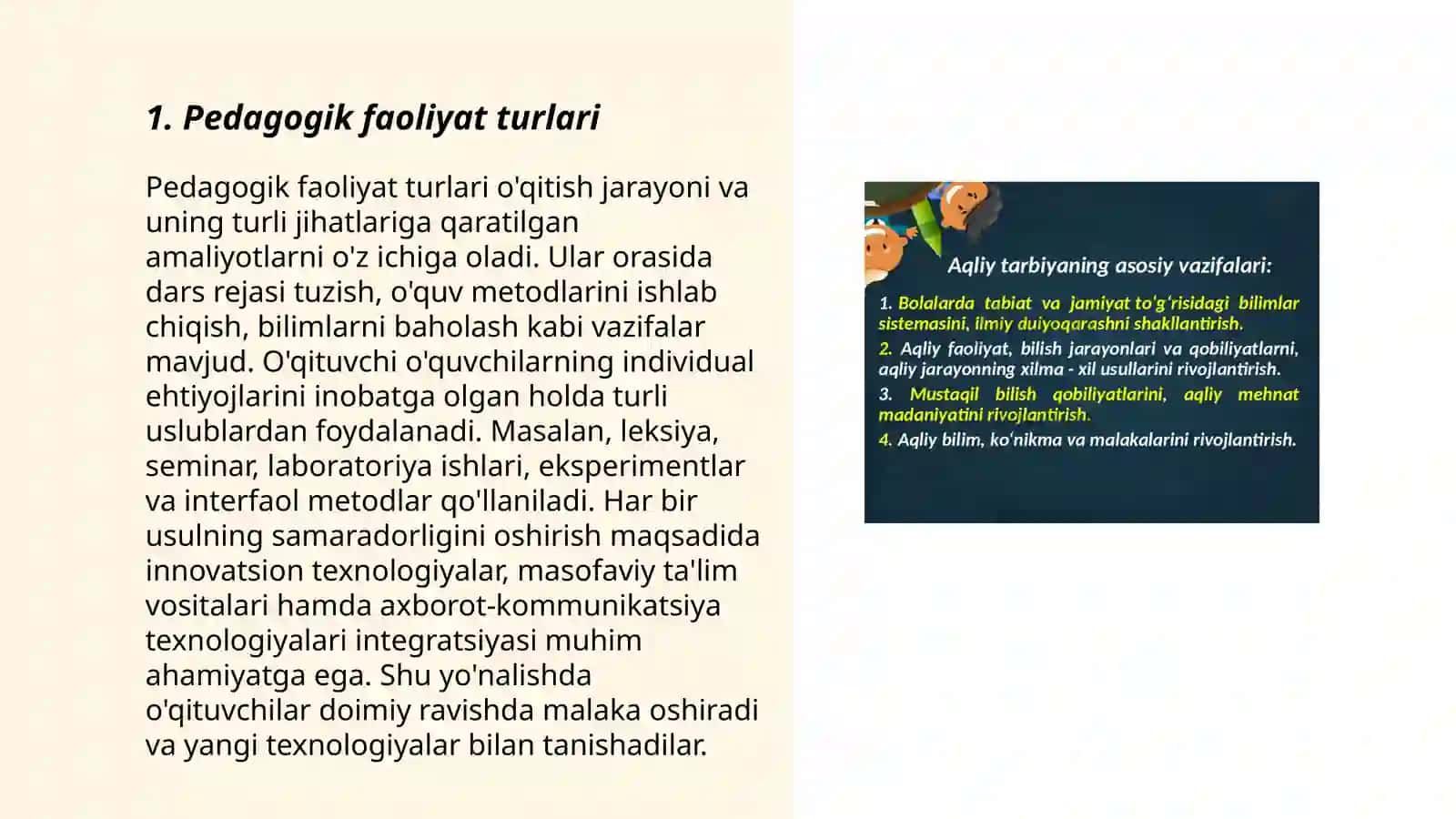 Maktabgacha taʼlim tashkilatida faoliyat turlari 3