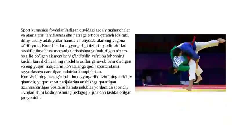 Kurashda yonbosh usullari texnikasini o'rgatish 3